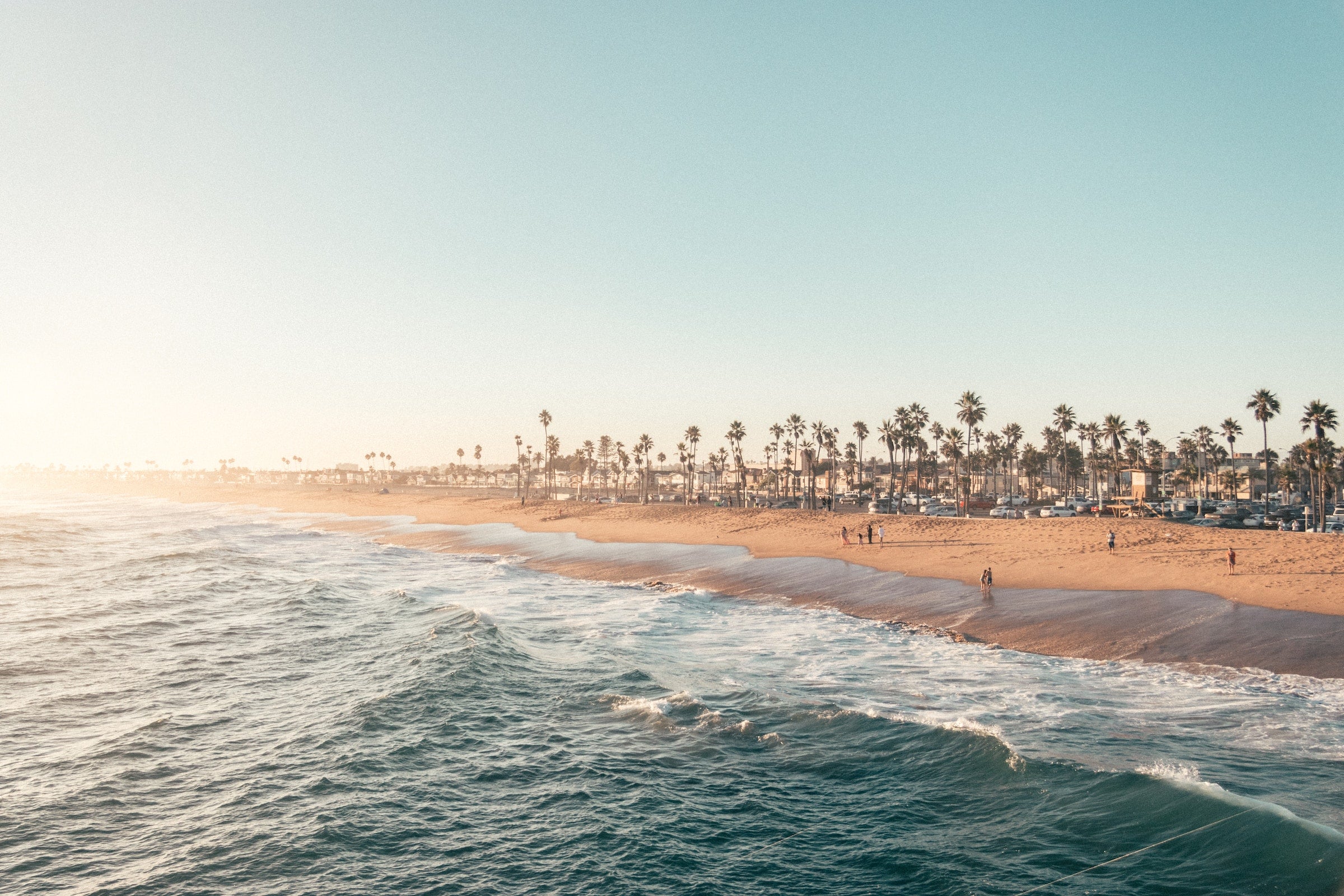 sunny beach in california