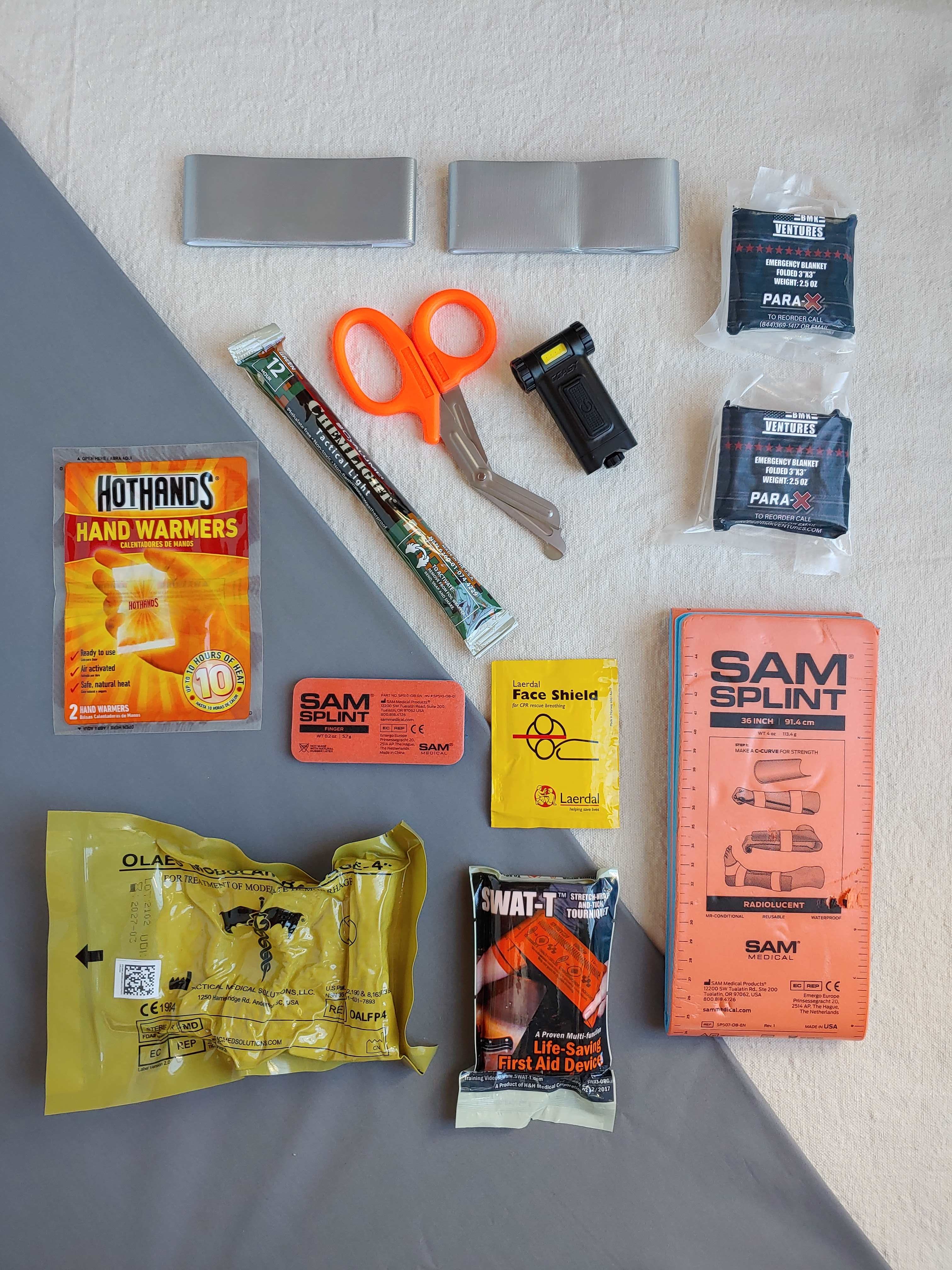 Advanced first aid kit contents pouch 2