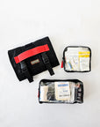 black first aid kit pouches out