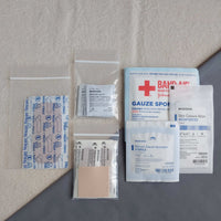 Bandage plus refill pack with bandages BZK wipes and gauze in baggies