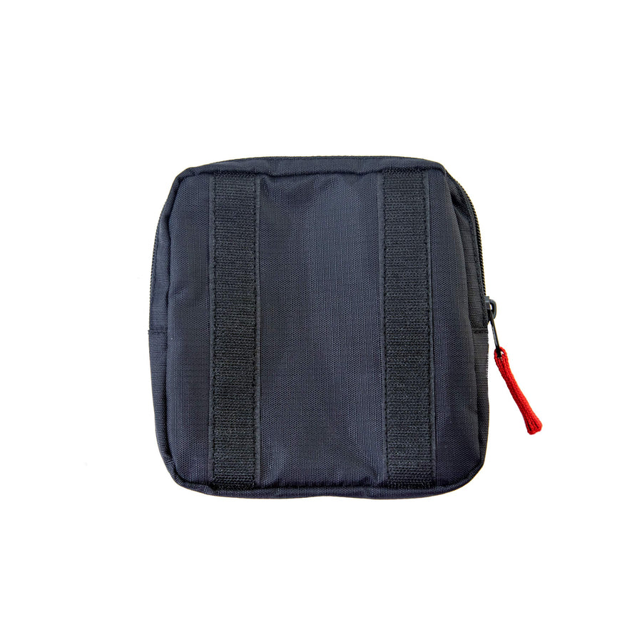 Rear of first aid kit pouch with see through window for everyday first aid kit